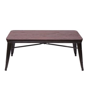 Sofabord - stuebord i industriel design i tr og stl 46x111x56 cm