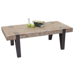 Sofabord - stuebord i rustik massiv fyrretr 40x120x60 cm