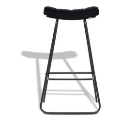 Barstol - sort velour barstol - Ekko A4 model fra OBUZI