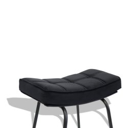 Barstol - sort velour barstol - Ekko A4 model fra OBUZI