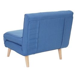 Sovestol - l�nestolsseng og g�steseng - bl� sovestol 75x185