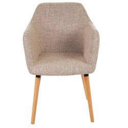 Spisebordsstol - spisestuestol i retro 50'er design ~ creme gr stof