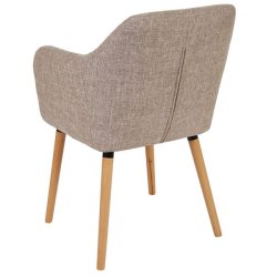 Spisebordsstol - spisestuestol i retro 50'er design ~ creme gr stof