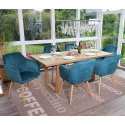 Spisebordsstol - spisestuestol i retro 50'er design ~ petroleum fljl