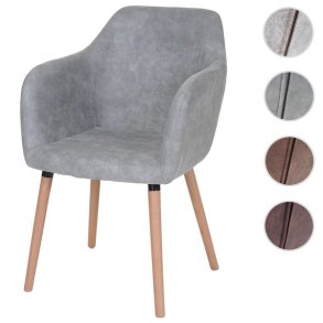 Spisebordsstol - spisestuestol i retro 50'er design ~ lysegr stof