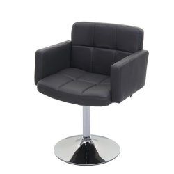 Spisebordsstol - 360 roterbar spisestol - gr imiteret PU kunstlder