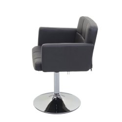 Spisebordsstol - 360 roterbar spisestol - gr imiteret PU kunstlder