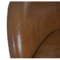 Spisestol - spisebordsstol i retro 50'er design ~ brun PU kunstlder