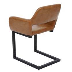 Spisestuestol i imiteret PU kunstlder ~ brun ruskind imitation