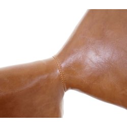 Spisestuestol i imiteret PU kunstlder ~ brun ruskind imitation