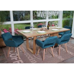 Spisebordsstol - spisestol i retro 50'er design ~ fljl petroleum farvet