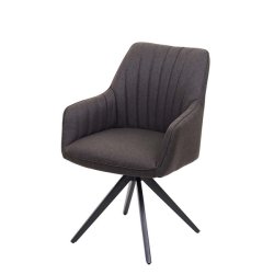 Spisestol - spisebordsstol og spisestuestol - grbrunt stofsde