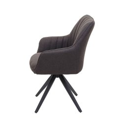 Spisestol - spisebordsstol og spisestuestol - grbrunt stofsde