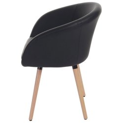 Spisestol - spisebordsstol i retro 50'er design ~ sort PU kunstlder