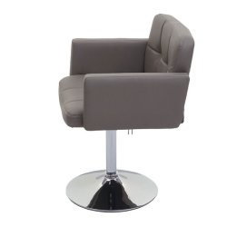 Spisebordsstol - 360 roterbar spisestol - brun gr taupe kunstlder