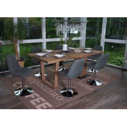 Spisestuestol - spisestol - spisebordsstol med lysegr stof