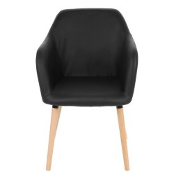 Spisebordsstol - spisestuestol i retro 50'er design ~ sort PU kunstlder