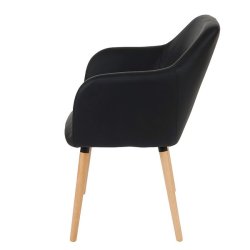 Spisebordsstol - spisestuestol i retro 50'er design ~ sort PU kunstlder