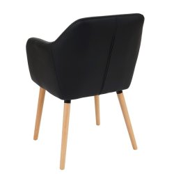 Spisebordsstol - spisestuestol i retro 50'er design ~ sort PU kunstlder