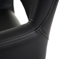 Spisestuestol - spisestol i 50'er design ~ sort imiteret kunstlder