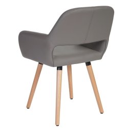 Spisestuestol - spisestol i 50'er design ~ taupe imiteret kunstlder