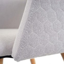 Spisebordsstole - 2 stk spisestuestole ~ spisestole i lysegr stof