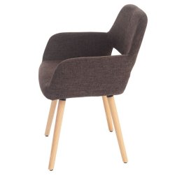 Spisebordsstol - spisestol i retro 50'er design ~ brun stof