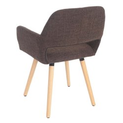 Spisebordsstol - spisestol i retro 50'er design ~ brun stof