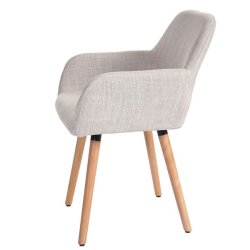 Spisebordsstol - spisestol i retro 50'er design ~ creme gr stof