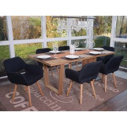 Spisebordsstol - spisestol i retro 50'er design ~ sort stof