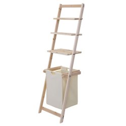 Stigereol med vasketjskurv - badevrelsesreol i tr