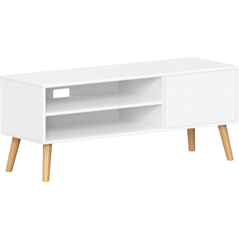 TV-bord - retro TV-bnk - vintage hvid 120x40x50 cm