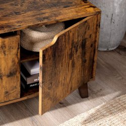 TV-b�nk - retro TV-bord - vintage rustik brun 140x40x50 cm