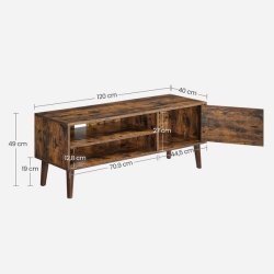 TV-bord - retro TV-b�nk - vintage rustikt brunt 120x40x50 cm