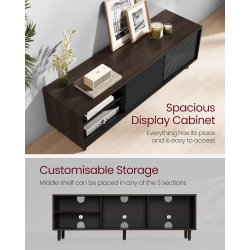 TV-bord - samles uden v�rkt�j - brun og sort 140x39x45 cm