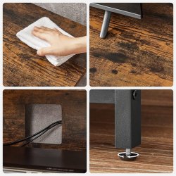 TV-b�nk - TV-bord i industrielt design - rustik brun 120x40x50