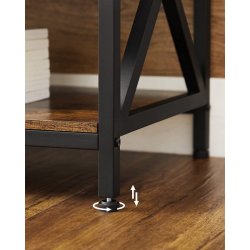 TV-b�nk - TV-bord i industrielt design - rustik brun 147x40x50