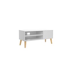 TV-b�nk - TV-bord i skandinavisk design - hvid 110 x 40 x 50