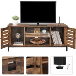 TV-bord - TV-b�nk i industrielt design - rustik brun 110x40x50