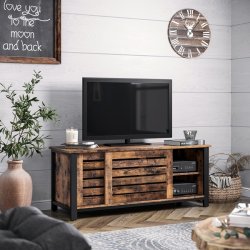 - TV-bænk med 2 skydedøre - rustik brun 110 x 40 x TV-borde - Daily-Living.dk