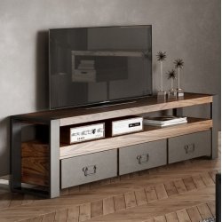 TV-bord - TV-m�bel HayFay Loft 200 cm - TV-b�nk i massiv rosentr�