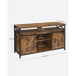TV-bord til 65" - rustik brun - 147 x 40 x 76 cm