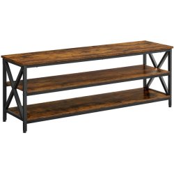 TV-b�nk - TV-bord i industrielt design - rustik brun 147x40x50