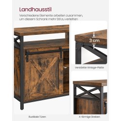 TV-bord til 65" - rustik brun - 147 x 40 x 76 cm
