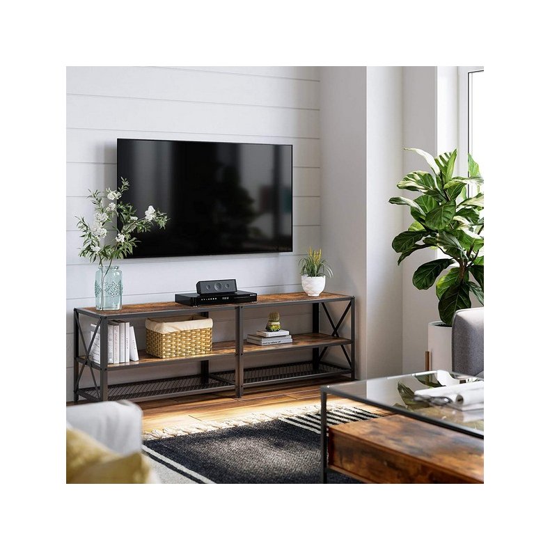 analogi båd mestre TV-bænk - TV-bord i industrielt design - rustik brun 160x39x50 - TV-borde -  Daily-Living.dk