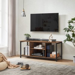 TV-b�nk - TV-bord i industrielt design - rustik brun 120x40x50