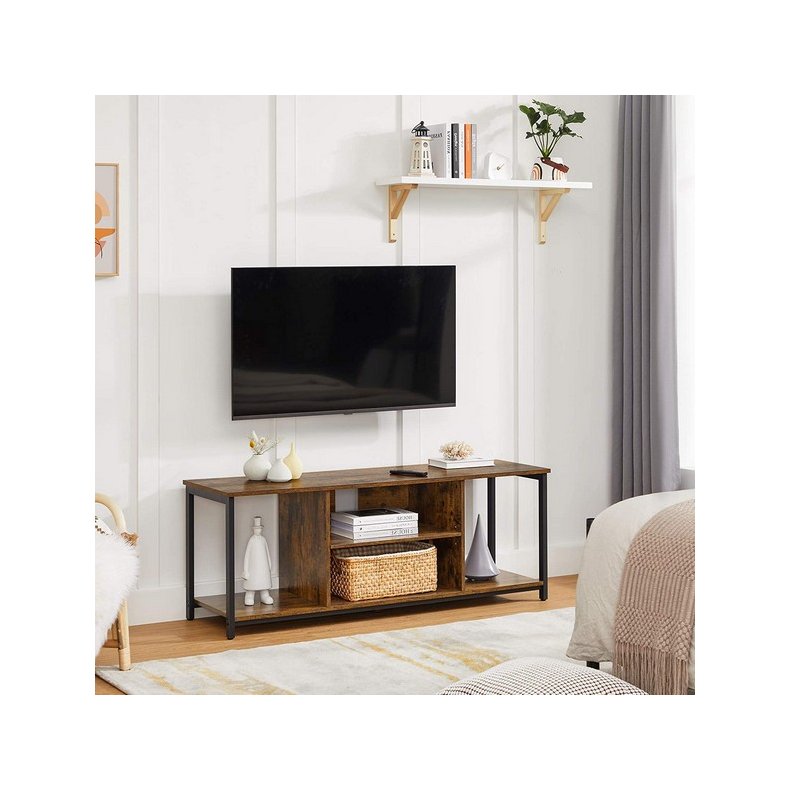 sponsoreret husmor Hensigt TV-bænk - TV-bord i industrielt design - rustik brun 135x40x50 - TV-borde -  Daily-Living.dk