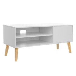 TV-b�nk - TV-bord i skandinavisk design - hvid 110 x 40 x 50