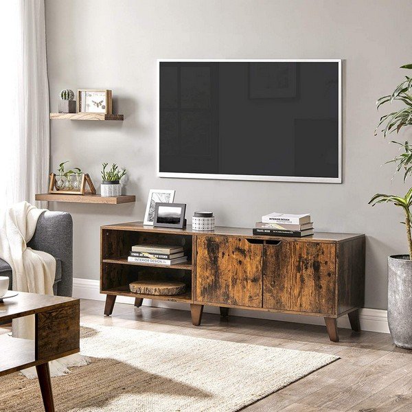 TV-bænk retro TV-bord vintage rustik brun 140x40x50 cm - TV-borde -