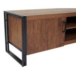 TV-bord med 3D struktur - TV-m�bel med m�rk egetr� struktur 45x140x40 cm